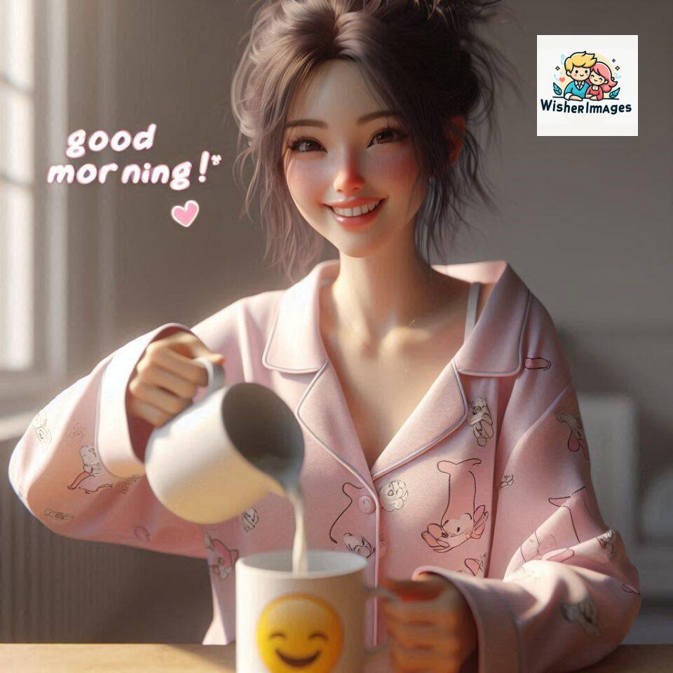 120 Beautiful Girl Morning Greetings Free Download 63 beautiful girl morning greetings nature wish coffee cup cute happy smile sunrise bright day warm vibes love cheerful message start day photo pic flowers ()
