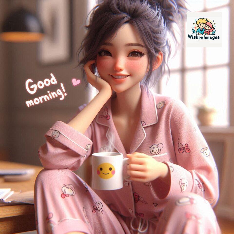 120 Beautiful Girl Morning Greetings Free Download 101 beautiful girl morning greetings nature wish coffee cup cute happy smile sunrise bright day warm vibes love cheerful message start day photo pic flowers ()