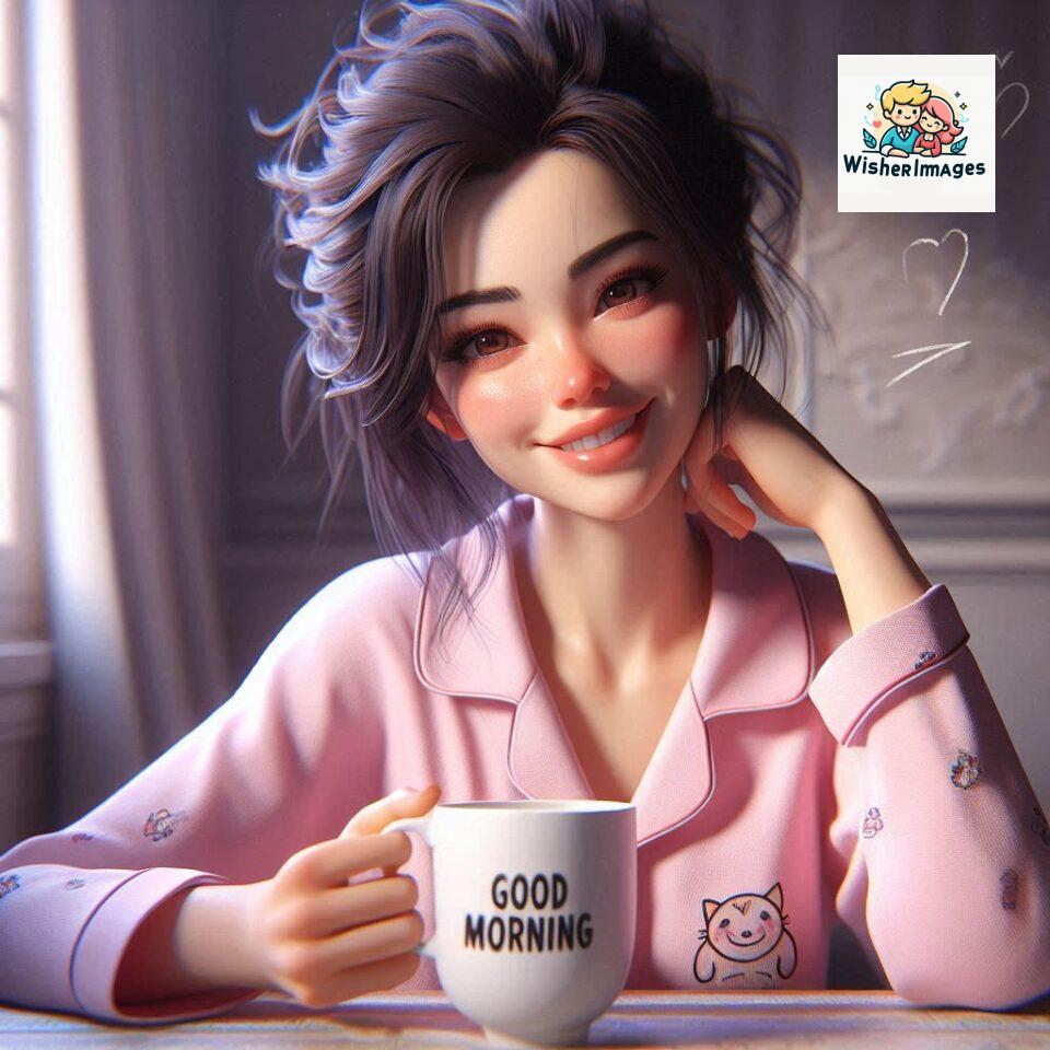 120 Beautiful Girl Morning Greetings Free Download 51 beautiful girl morning greetings nature wish coffee cup cute happy smile sunrise bright day warm vibes love cheerful message start day photo pic flowers ()