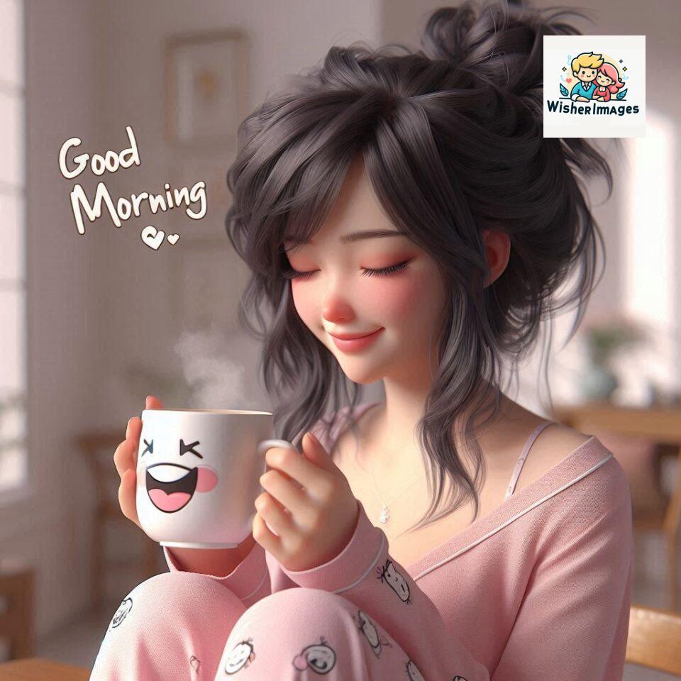 120 Beautiful Girl Morning Greetings Free Download 83 beautiful girl morning greetings nature wish coffee cup cute happy smile sunrise bright day warm vibes love cheerful message start day photo pic flowers ()