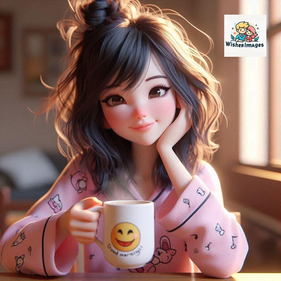 120 Beautiful Girl Morning Greetings Free Download 109 beautiful girl morning greetings nature wish coffee cup cute happy smile sunrise bright day warm vibes love cheerful message start day photo pic flowers ()
