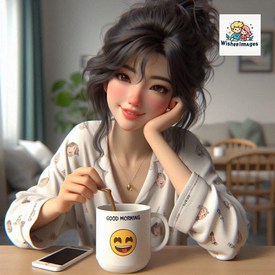 120 Beautiful Girl Morning Greetings Free Download 90 beautiful girl morning greetings nature wish coffee cup cute happy smile sunrise bright day warm vibes love cheerful message start day photo pic flowers ()