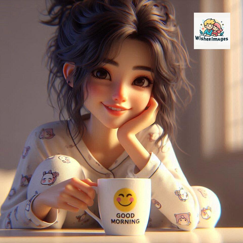 120 Beautiful Girl Morning Greetings Free Download 44 beautiful girl morning greetings nature wish coffee cup cute happy smile sunrise bright day warm vibes love cheerful message start day photo pic flowers ()