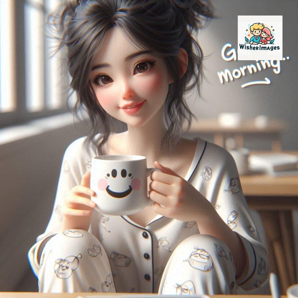 120 Beautiful Girl Morning Greetings Free Download 57 beautiful girl morning greetings nature wish coffee cup cute happy smile sunrise bright day warm vibes love cheerful message start day photo pic flowers ()