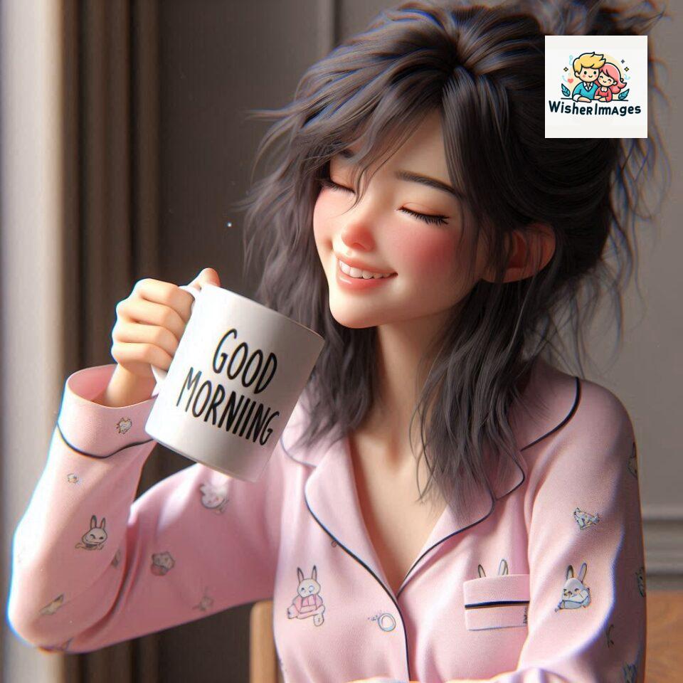 120 Beautiful Girl Morning Greetings Free Download 73 beautiful girl morning greetings nature wish coffee cup cute happy smile sunrise bright day warm vibes love cheerful message start day photo pic flowers ()