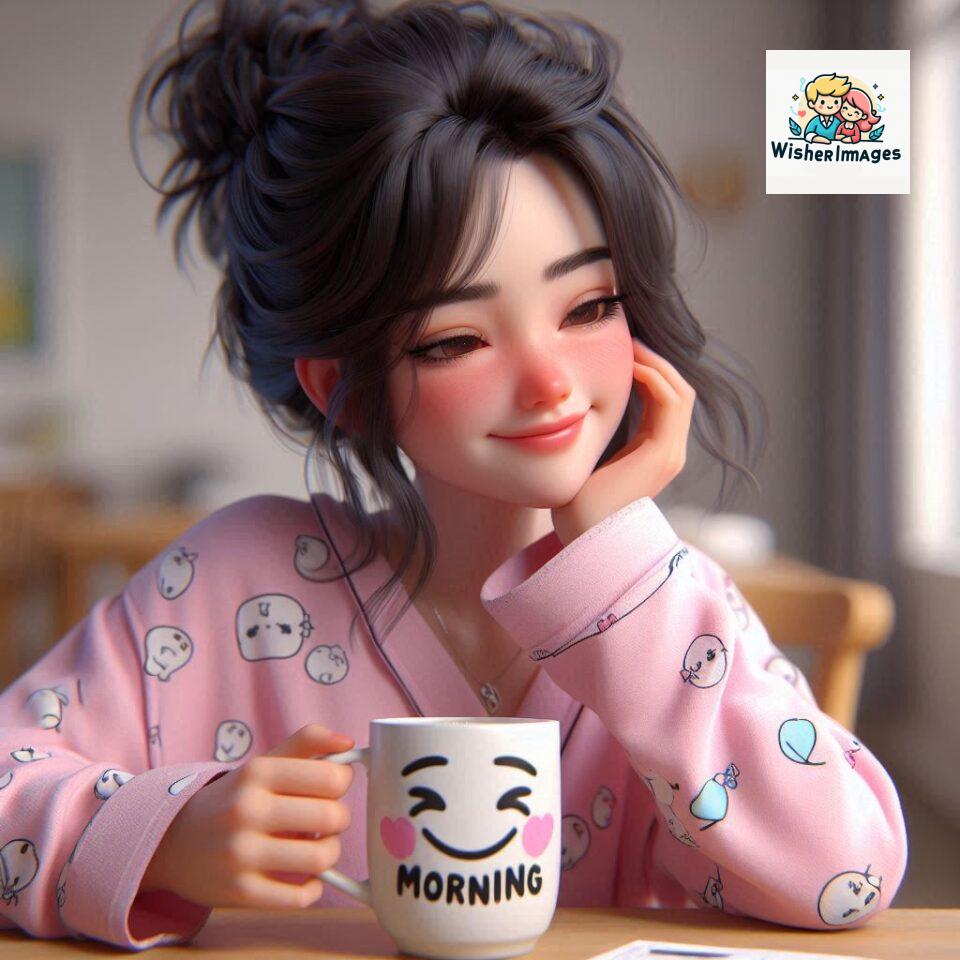 120 Beautiful Girl Morning Greetings Free Download 27 beautiful girl morning greetings nature wish coffee cup cute happy smile sunrise bright day warm vibes love cheerful message start day photo pic flowers ()