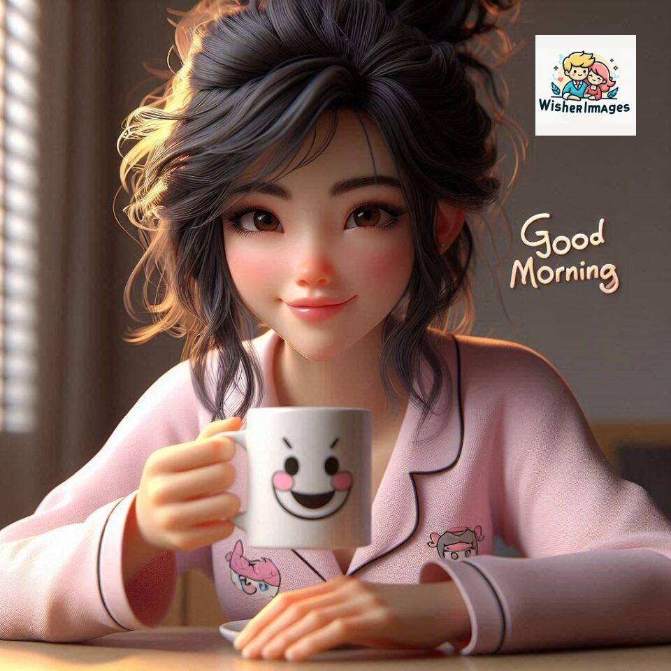 120 Beautiful Girl Morning Greetings Free Download 75 beautiful girl morning greetings nature wish coffee cup cute happy smile sunrise bright day warm vibes love cheerful message start day photo pic flowers ()