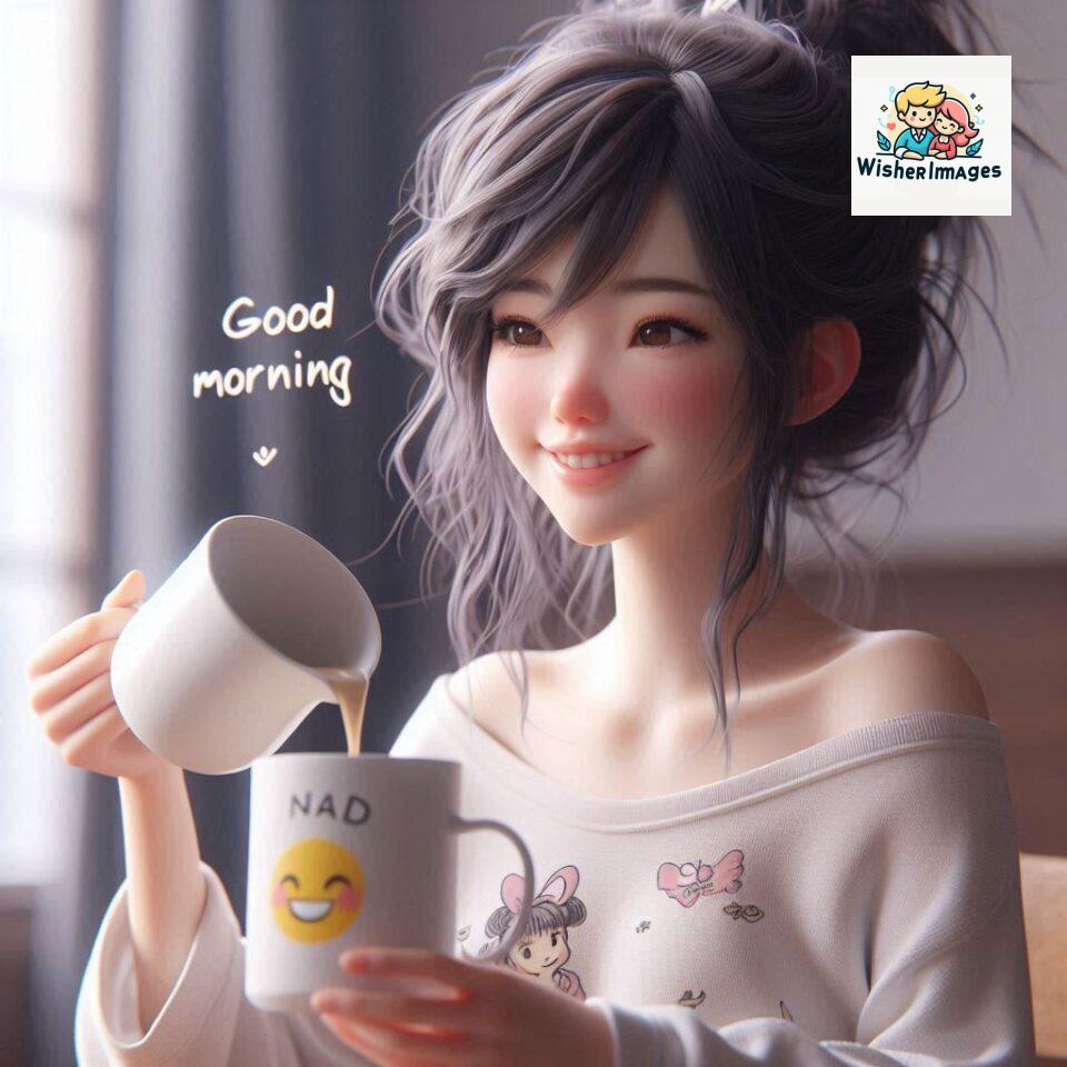 120 Beautiful Girl Morning Greetings Free Download 72 beautiful girl morning greetings nature wish coffee cup cute happy smile sunrise bright day warm vibes love cheerful message start day photo pic flowers ()