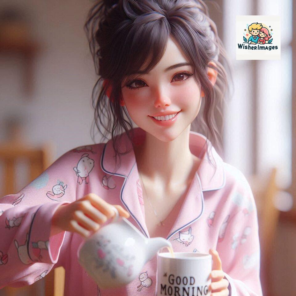 120 Beautiful Girl Morning Greetings Free Download 12 beautiful girl morning greetings nature wish coffee cup cute happy smile sunrise bright day warm vibes love cheerful message start day photo pic flowers ()