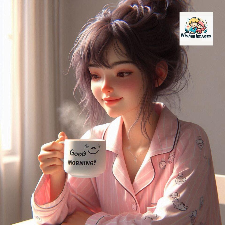120 Beautiful Girl Morning Greetings Free Download 69 beautiful girl morning greetings nature wish coffee cup cute happy smile sunrise bright day warm vibes love cheerful message start day photo pic flowers ()