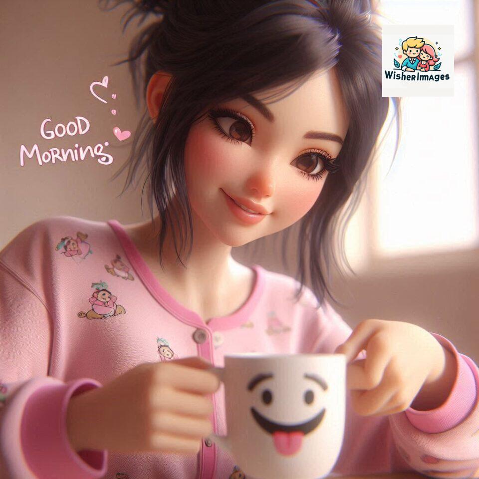 120 Beautiful Girl Morning Greetings Free Download 37 beautiful girl morning greetings nature wish coffee cup cute happy smile sunrise bright day warm vibes love cheerful message start day photo pic flowers ()
