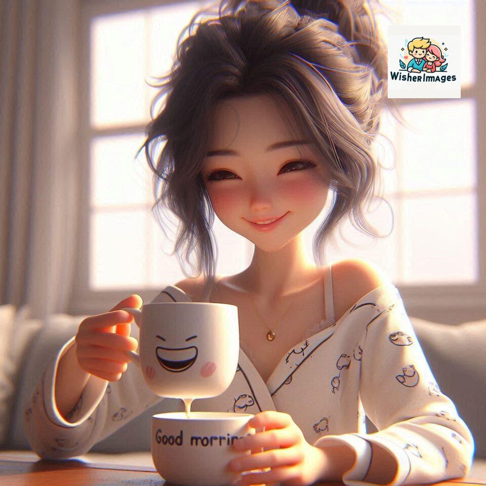 120 Beautiful Girl Morning Greetings Free Download 20 beautiful girl morning greetings nature wish coffee cup cute happy smile sunrise bright day warm vibes love cheerful message start day photo pic flowers ()