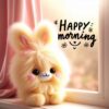 cute rabbit couple cartoon bunny good morning images rabbit good morning images funny ()