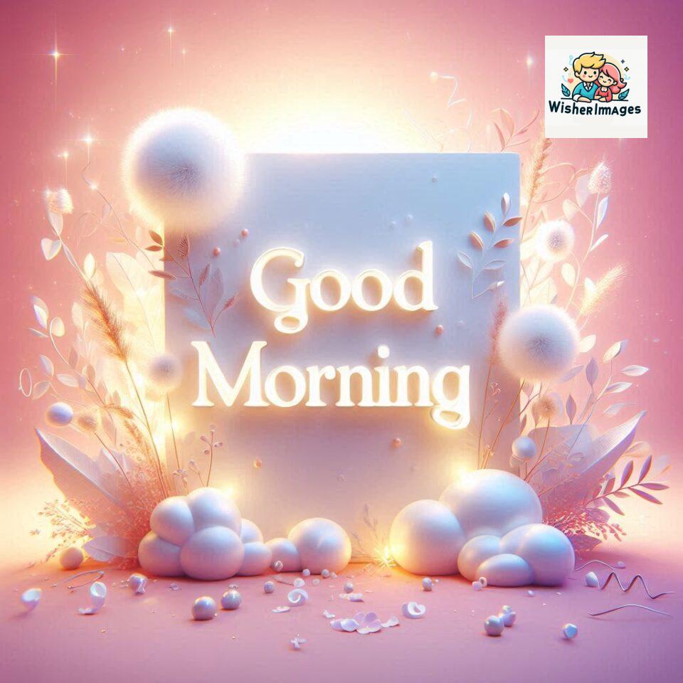 Bright and Cheerful D Good Morning Design with Hearts and flowers with colour full light setup with good morning Flowers ()