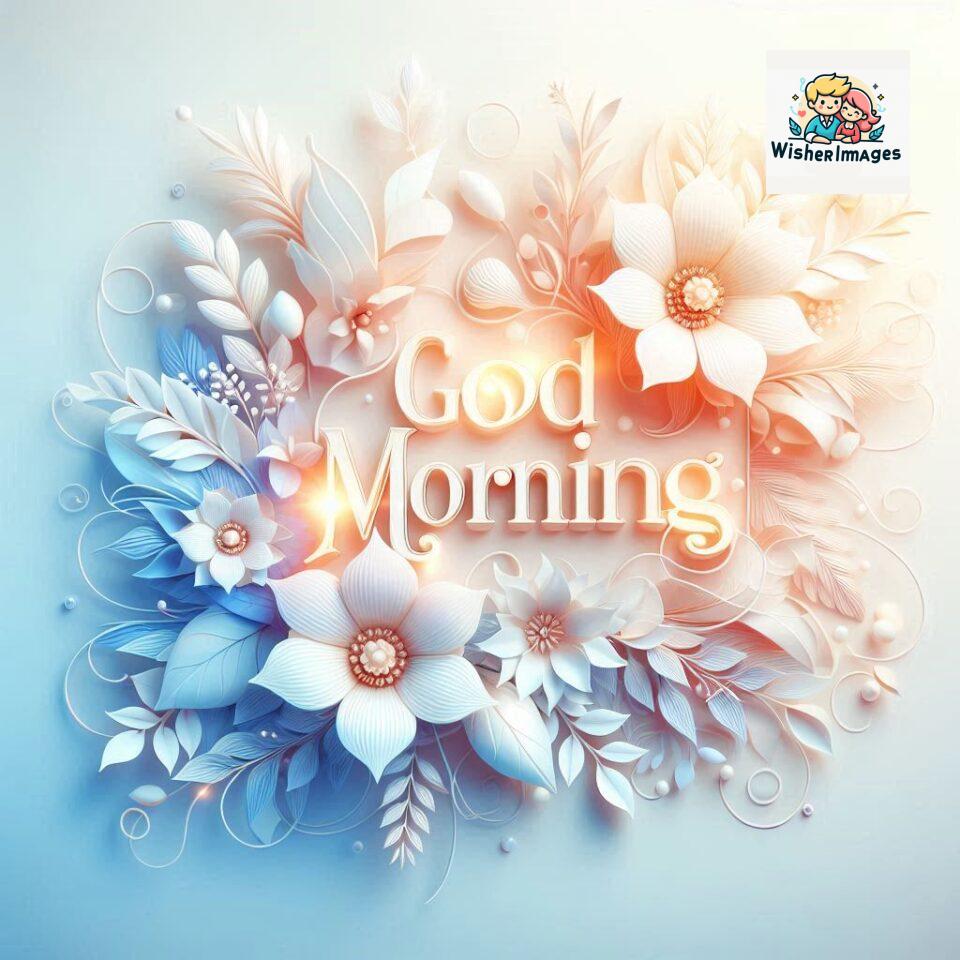 Bright and Cheerful D Good Morning Design with Hearts and flowers with colour full light setup with good morning Flowers ()