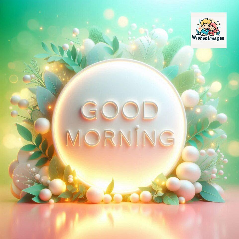 Bright and Cheerful D Good Morning Design with Hearts and flowers with colour full light setup with good morning Flowers ()