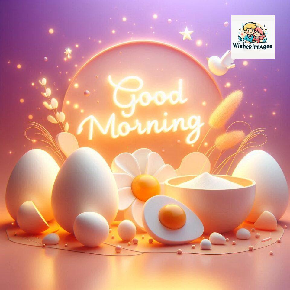 Bright and Cheerful D Good Morning Design with Hearts and flowers with colour full light setup with good morning Flowers ()