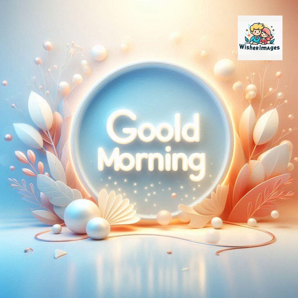 Bright and Cheerful D Good Morning Design with Hearts and flowers with colour full light setup with good morning Flowers ()