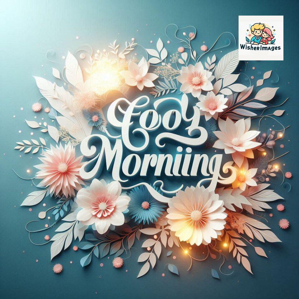 Bright and Cheerful D Good Morning Design with Hearts and flowers with colour full light setup with good morning Flowers ()