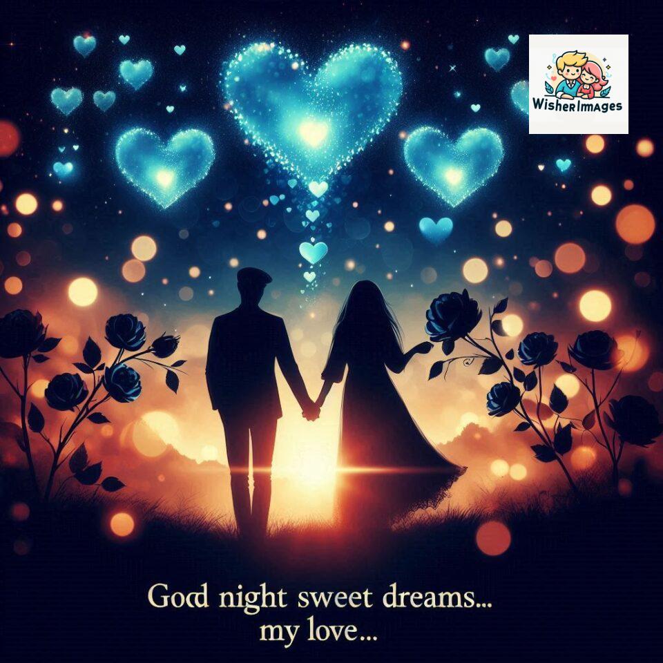 Good-night-love-images-with-couple-is-holding-hand-eachother-many-heart-is-placed-around-the-couple-with-night-vibes_100-960x960 120+ Good Night Love Images With Couple Free Download