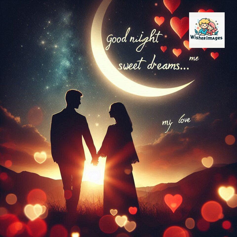 120+ Good Night Love Images With Couple Free Download 10 Good night love images with couple is holding hand eachother many heart is placed around the couple with night vibes ()