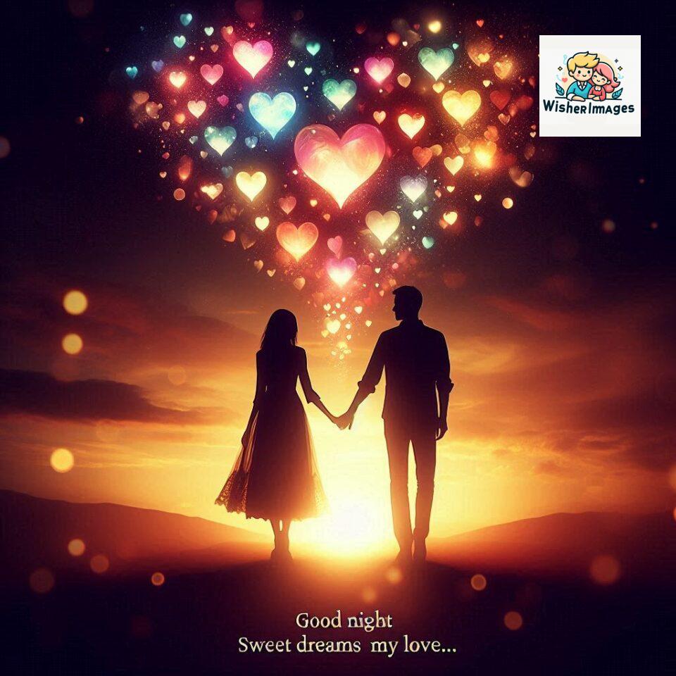 120+ Good Night Love Images With Couple Free Download 39 Good night love images with couple is holding hand eachother many heart is placed around the couple with night vibes ()