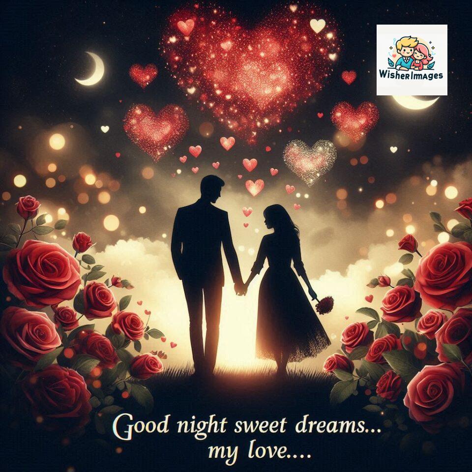 120+ Good Night Love Images With Couple Free Download 108 Good night love images with couple is holding hand eachother many heart is placed around the couple with night vibes ()