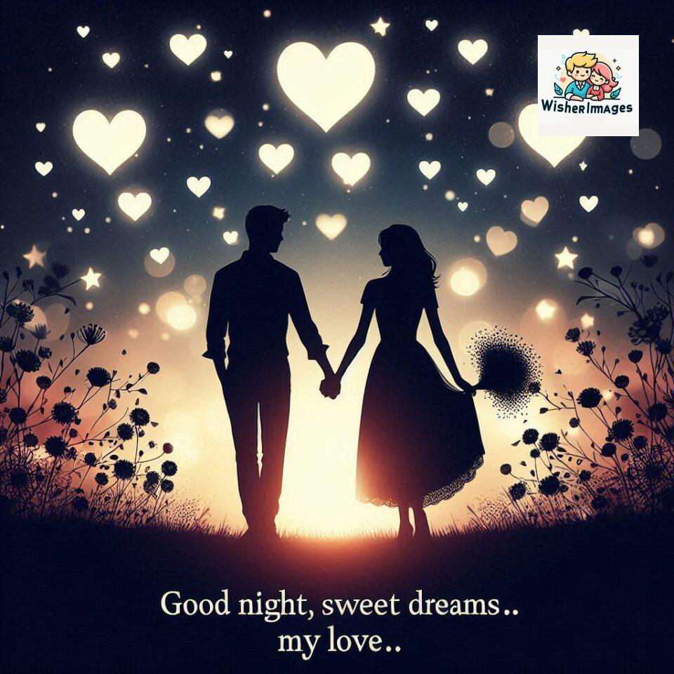 120+ Good Night Love Images With Couple Free Download 69 Good night love images with couple is holding hand eachother many heart is placed around the couple with night vibes ()