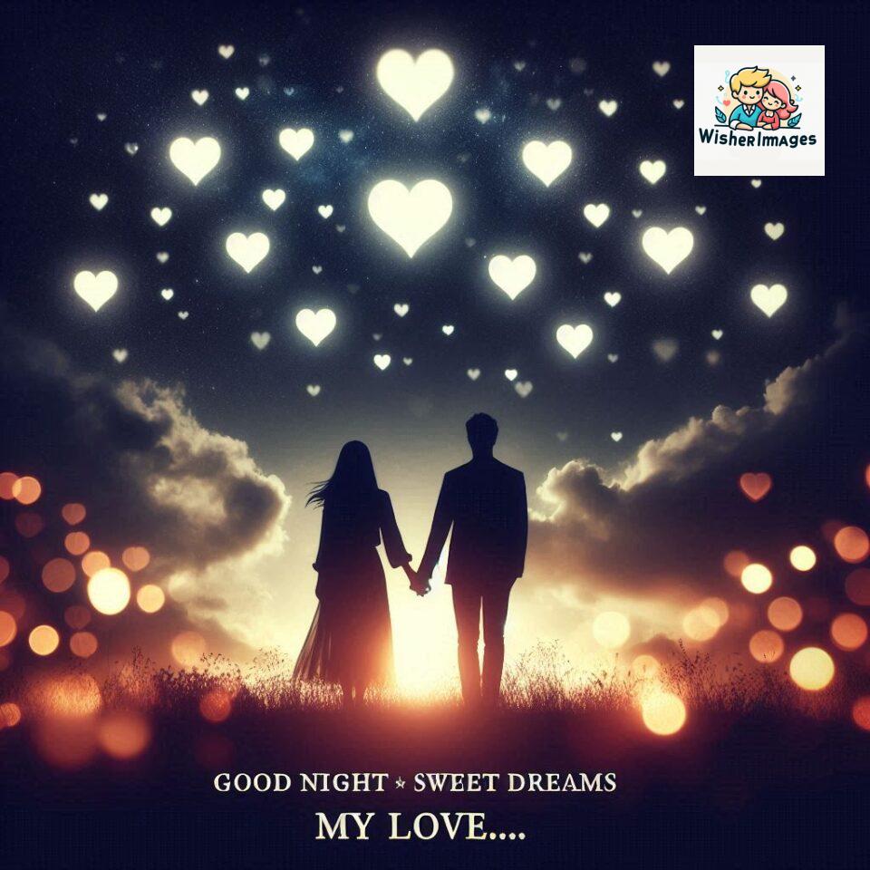 120+ Good Night Love Images With Couple Free Download 22 Good night love images with couple is holding hand eachother many heart is placed around the couple with night vibes ()