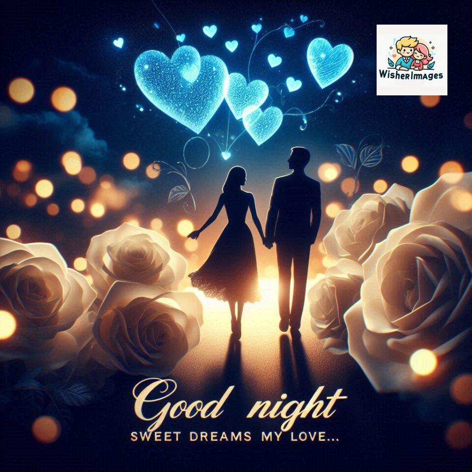 120+ Good Night Love Images With Couple Free Download 99 Good night love images with couple is holding hand eachother many heart is placed around the couple with night vibes ()