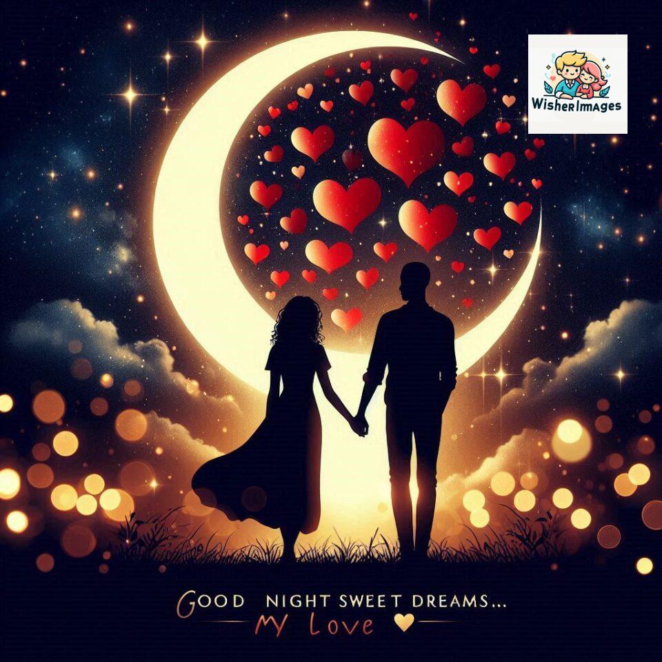 120+ Good Night Love Images With Couple Free Download 8 Good night love images with couple is holding hand eachother many heart is placed around the couple with night vibes ()