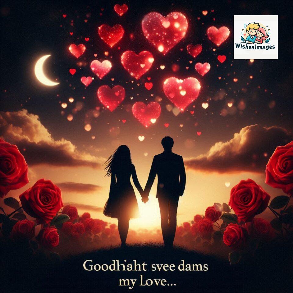 120+ Good Night Love Images With Couple Free Download 104 Good night love images with couple is holding hand eachother many heart is placed around the couple with night vibes ()