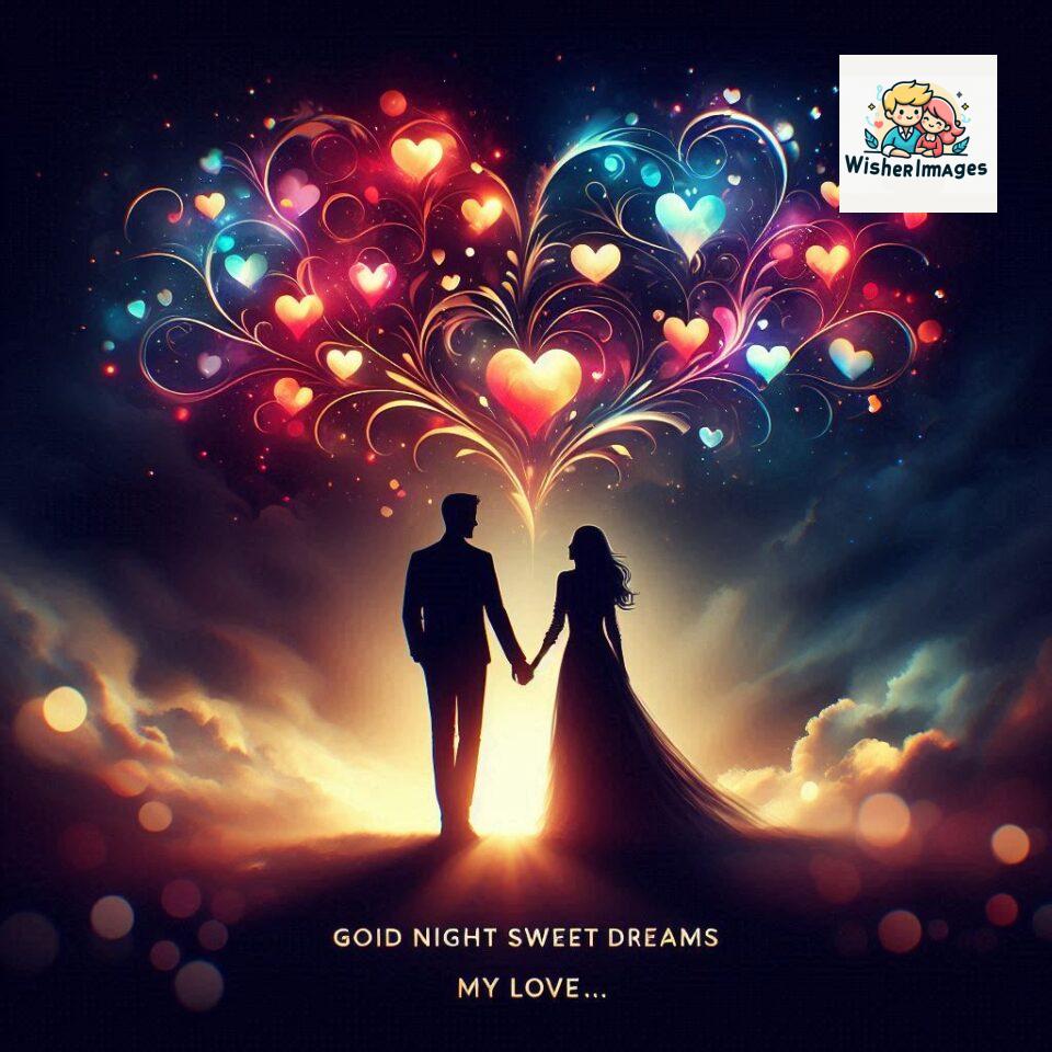 120+ Good Night Love Images With Couple Free Download 35 Good night love images with couple is holding hand eachother many heart is placed around the couple with night vibes ()