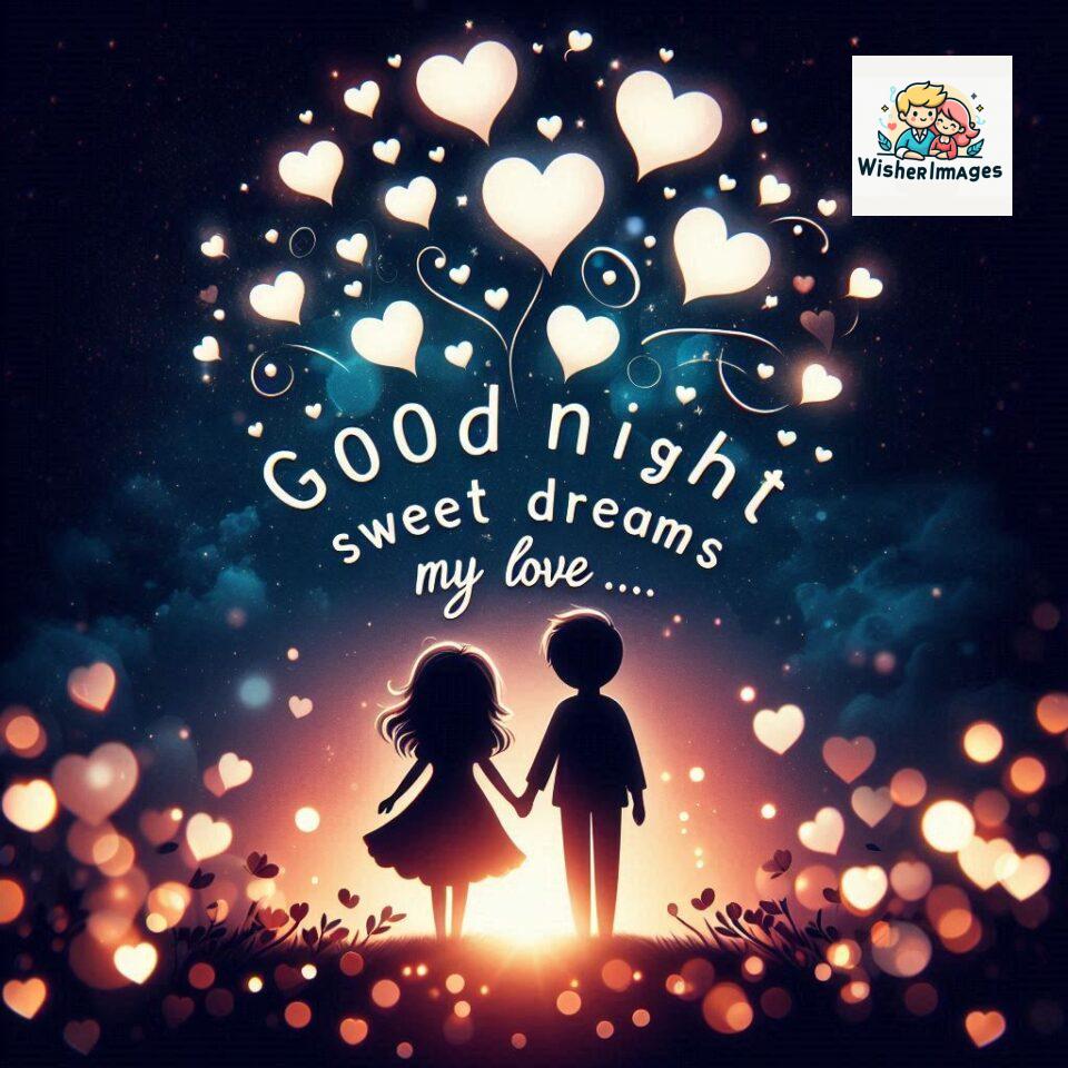 120+ Good Night Love Images With Couple Free Download 119 Good night love images with couple is holding hand eachother many heart is placed around the couple with night vibes ()