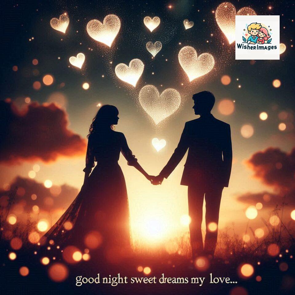 120+ Good Night Love Images With Couple Free Download 26 Good night love images with couple is holding hand eachother many heart is placed around the couple with night vibes ()