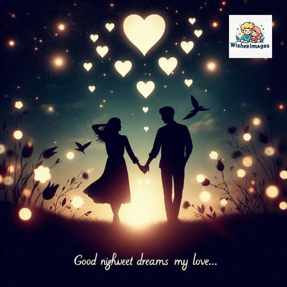 Good-night-love-images-with-couple-is-holding-hand-eachother-many-heart-is-placed-around-the-couple-with-night-vibes_70-960x960 120+ Good Night Love Images With Couple Free Download