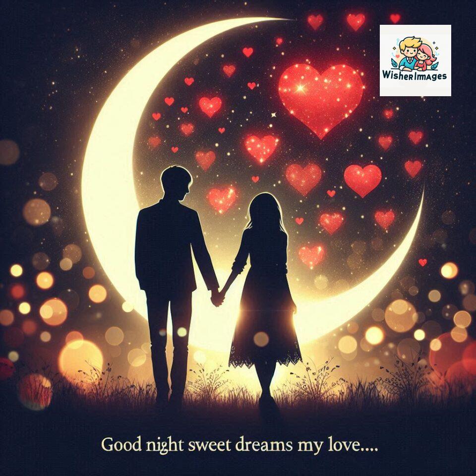 120+ Good Night Love Images With Couple Free Download 13 Good night love images with couple is holding hand eachother many heart is placed around the couple with night vibes ()