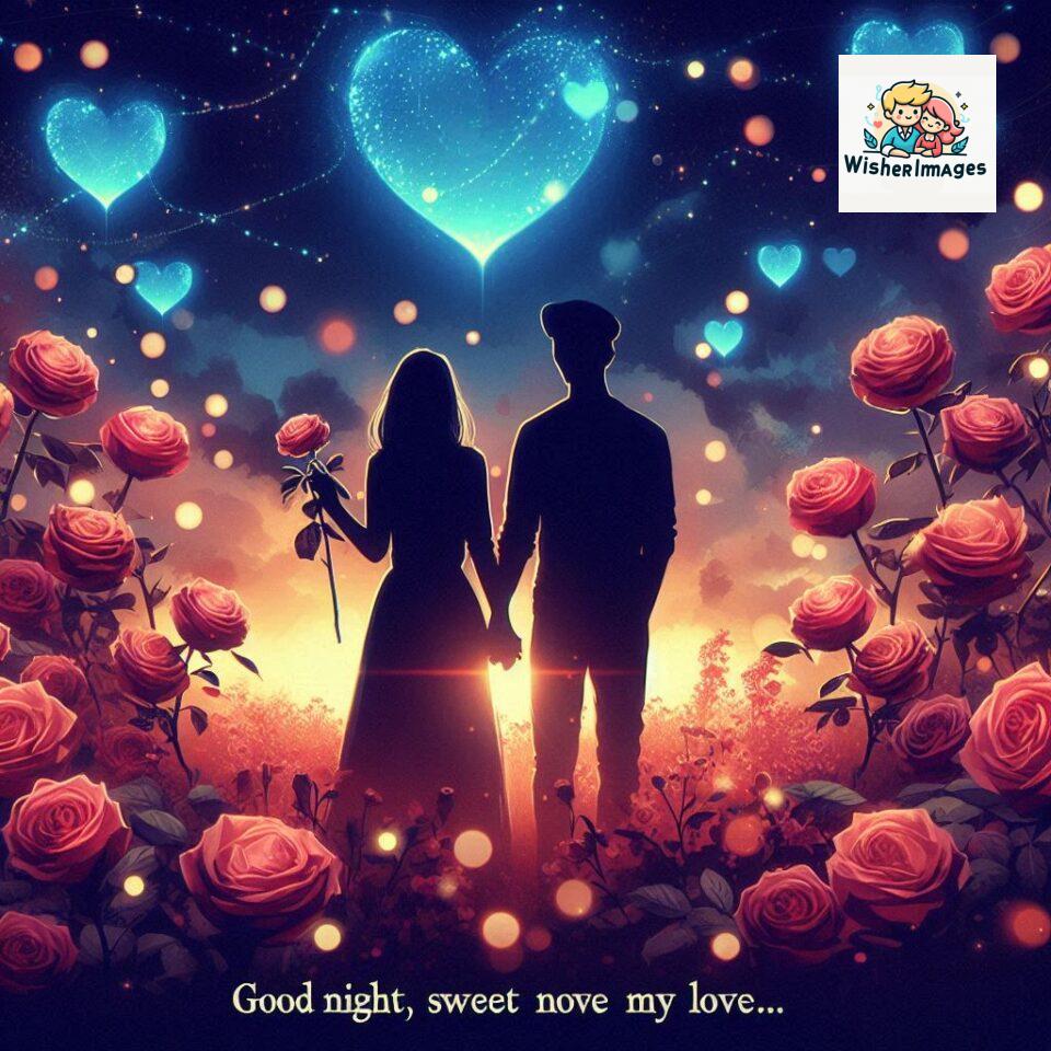 120+ Good Night Love Images With Couple Free Download 102 Good night love images with couple is holding hand eachother many heart is placed around the couple with night vibes ()