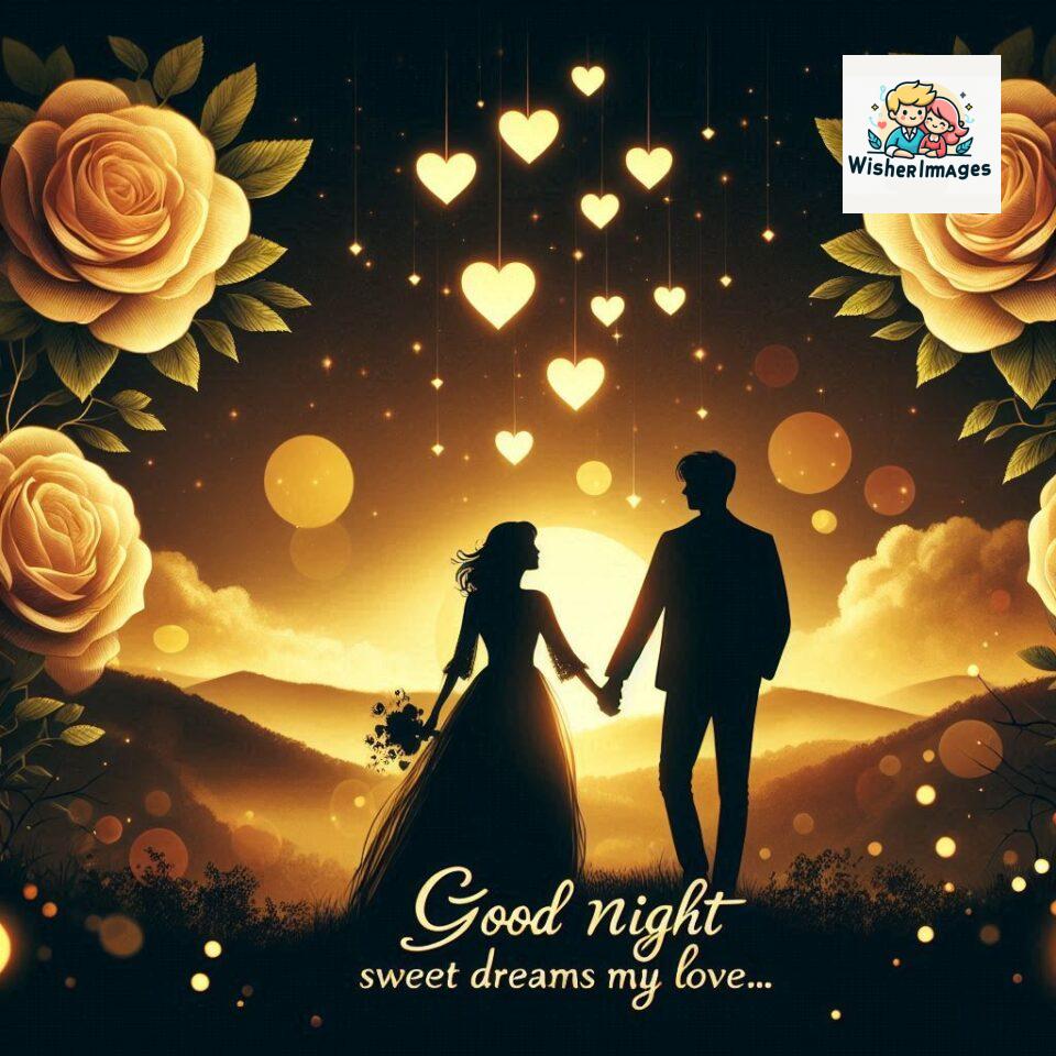 120+ Good Night Love Images With Couple Free Download 98 Good night love images with couple is holding hand eachother many heart is placed around the couple with night vibes ()