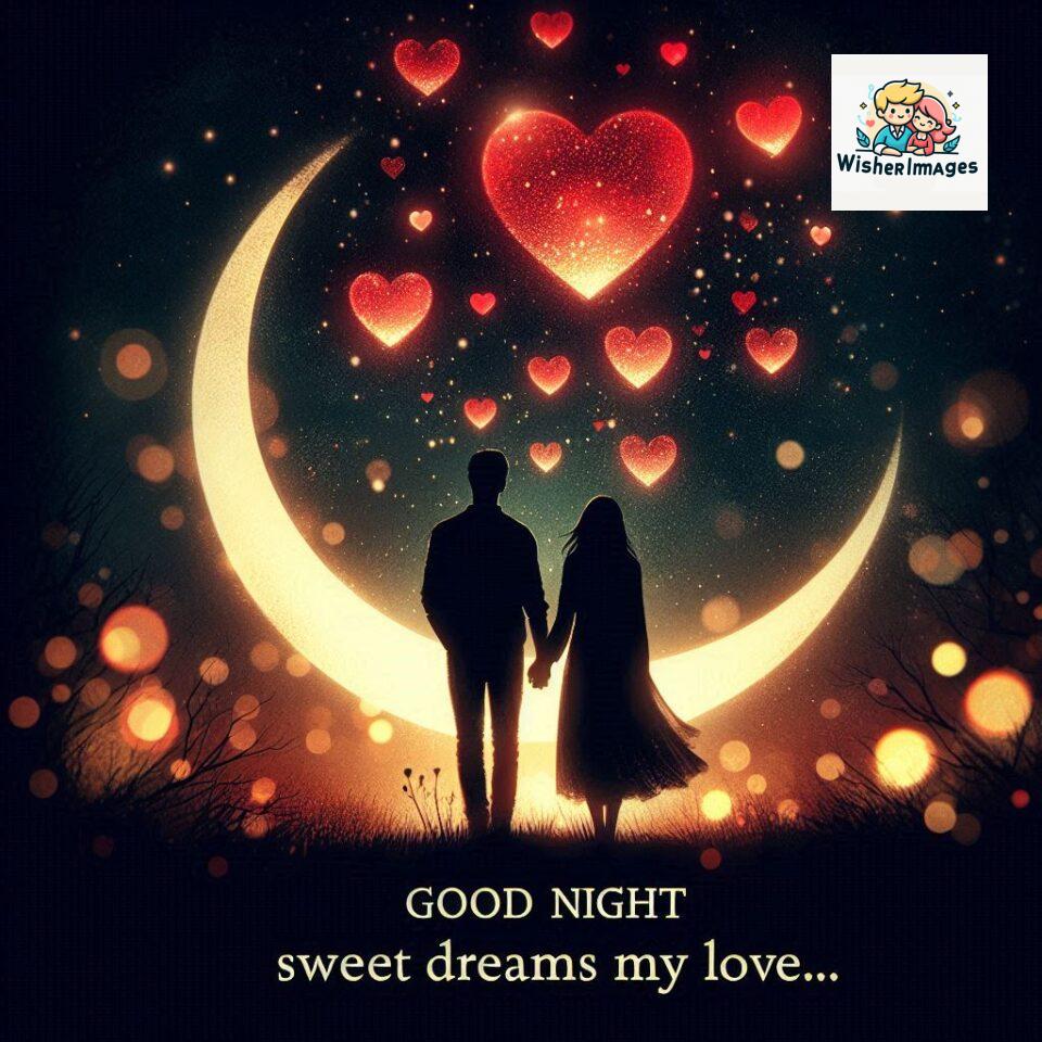 120+ Good Night Love Images With Couple Free Download 5 Good night love images with couple is holding hand eachother many heart is placed around the couple with night vibes ()