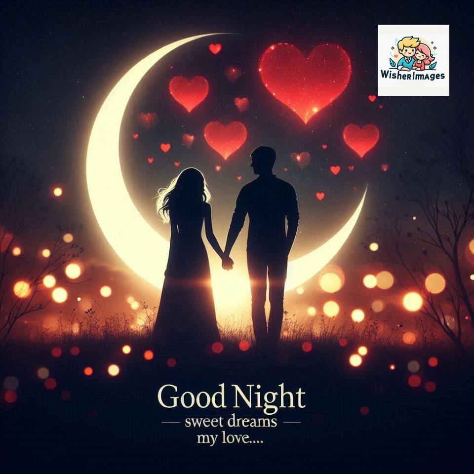 Good-night-love-images-with-couple-is-holding-hand-eachother-many-heart-is-placed-around-the-couple-with-night-vibes_93-960x960 120+ Good Night Love Images With Couple Free Download