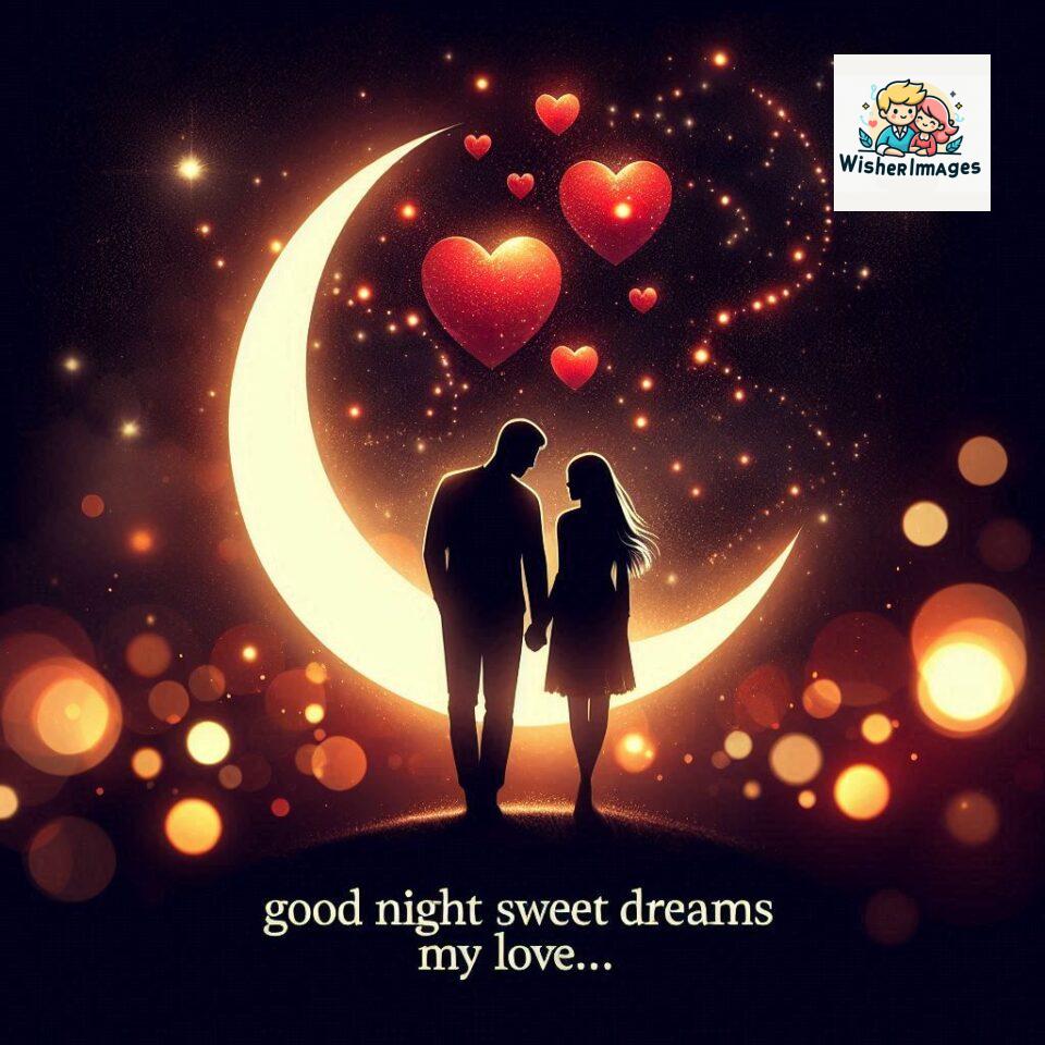 120+ Good Night Love Images With Couple Free Download 2 Good night love images with couple is holding hand eachother many heart is placed around the couple with night vibes ()