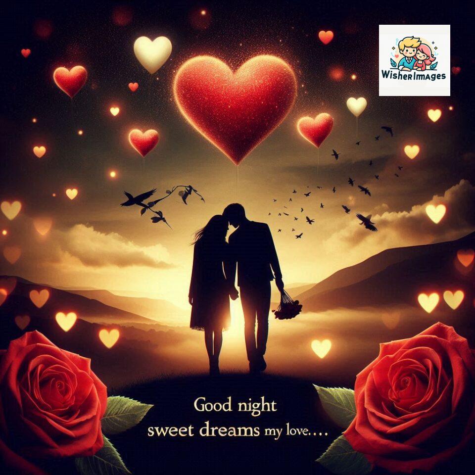 120+ Good Night Love Images With Couple Free Download 111 Good night love images with couple is holding hand eachother many heart is placed around the couple with night vibes ()
