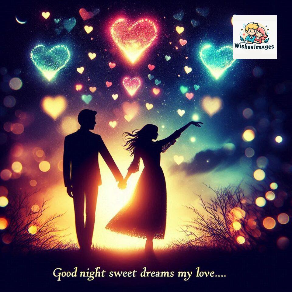 Good-night-love-images-with-couple-is-holding-hand-eachother-many-heart-is-placed-around-the-couple-with-night-vibes_98-960x960 120+ Good Night Love Images With Couple Free Download