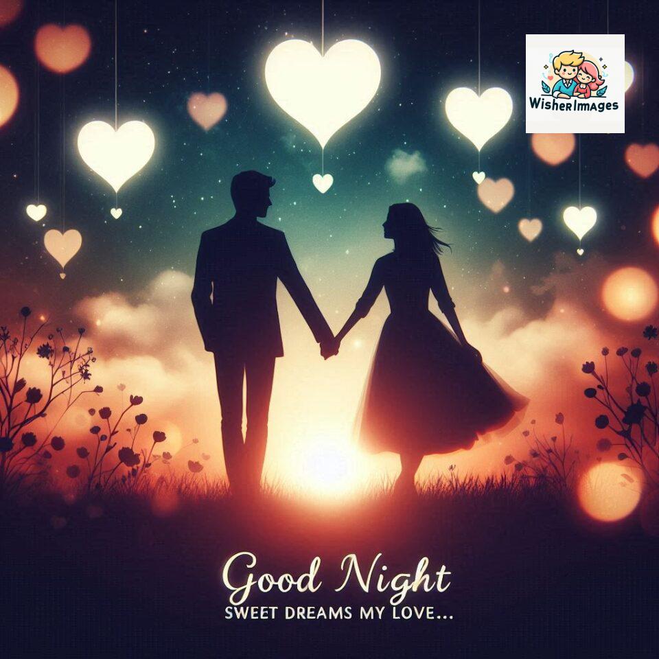 Good-night-love-images-with-couple-is-holding-hand-eachother-many-heart-is-placed-around-the-couple-with-night-vibes_99-960x960 120+ Good Night Love Images With Couple Free Download