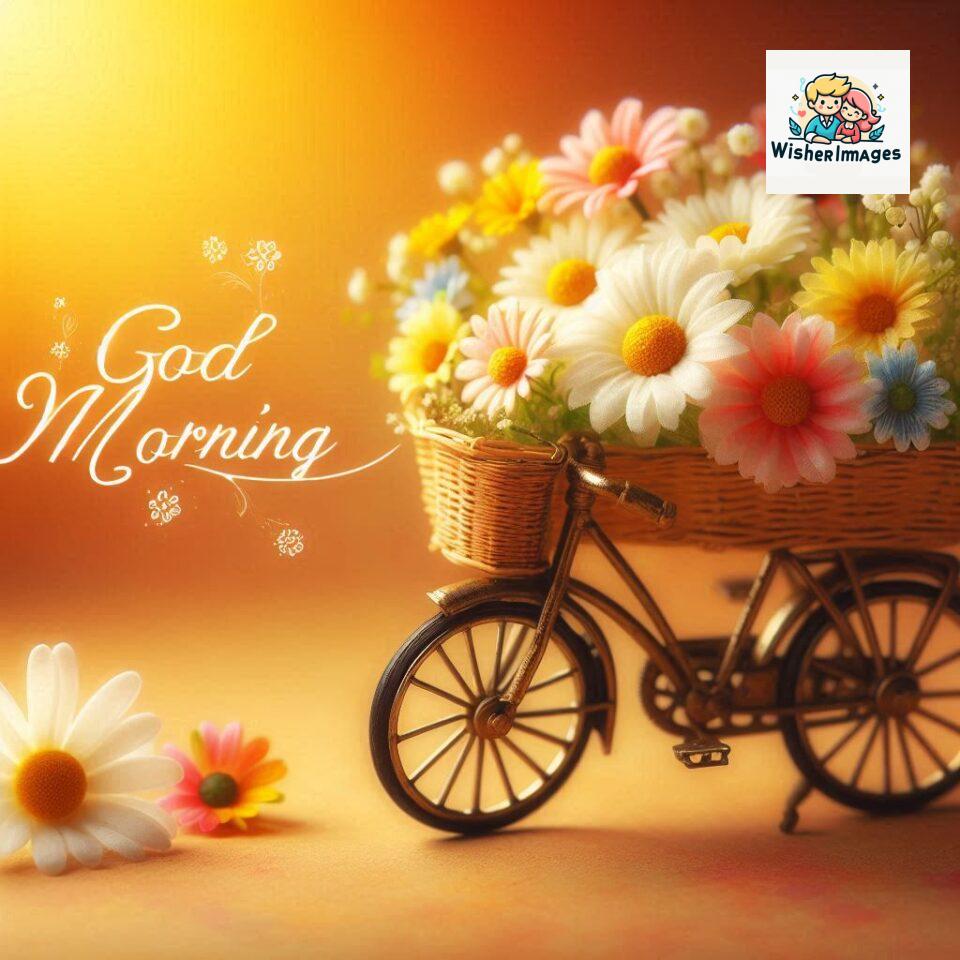 free good morning images for whatsapp miniature bicycle with flowers good morning sunrise jpg ()