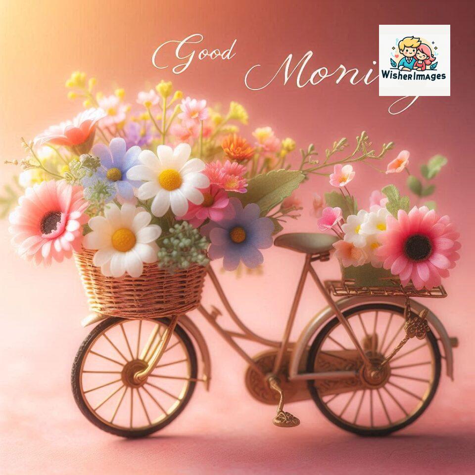 free good morning images for whatsapp miniature bicycle with flowers good morning sunrise jpg ()