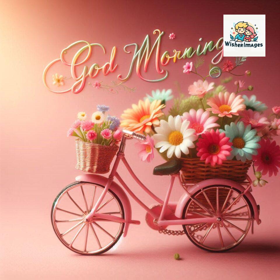 free good morning images for whatsapp miniature bicycle with flowers good morning sunrise jpg ()