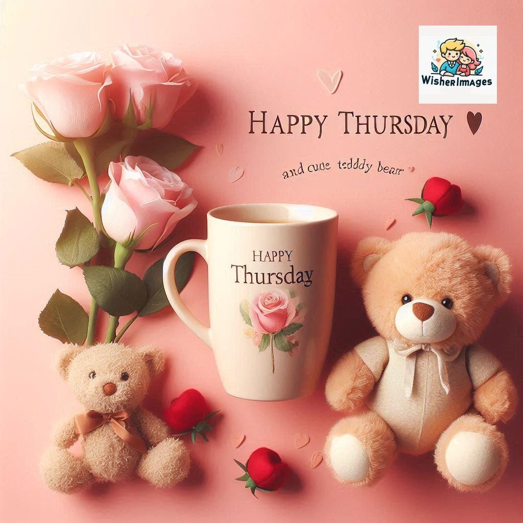 happy thursday good morning images for whatsapp in english thursday good morning images with cup flowers ()