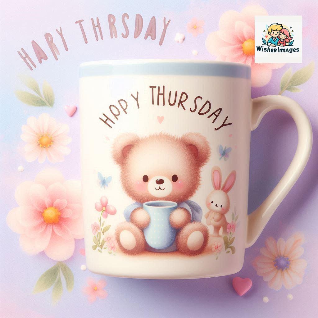 happy thursday good morning images for whatsapp in english thursday good morning images with cup flowers ()